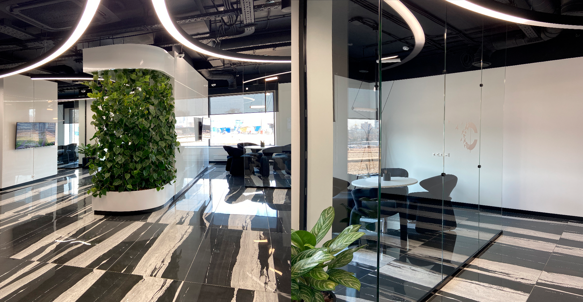 Фото проекта: Проект Nayada по установке цельностеклянных перегородок в ЖК &laquo;Символ&raquo;. Изображение № 1